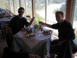 Olivier Bachmann and Joe Dufek, Restaurant Agios Theologos